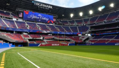 What are the first events to come at the Bills' new Highmark Stadium?