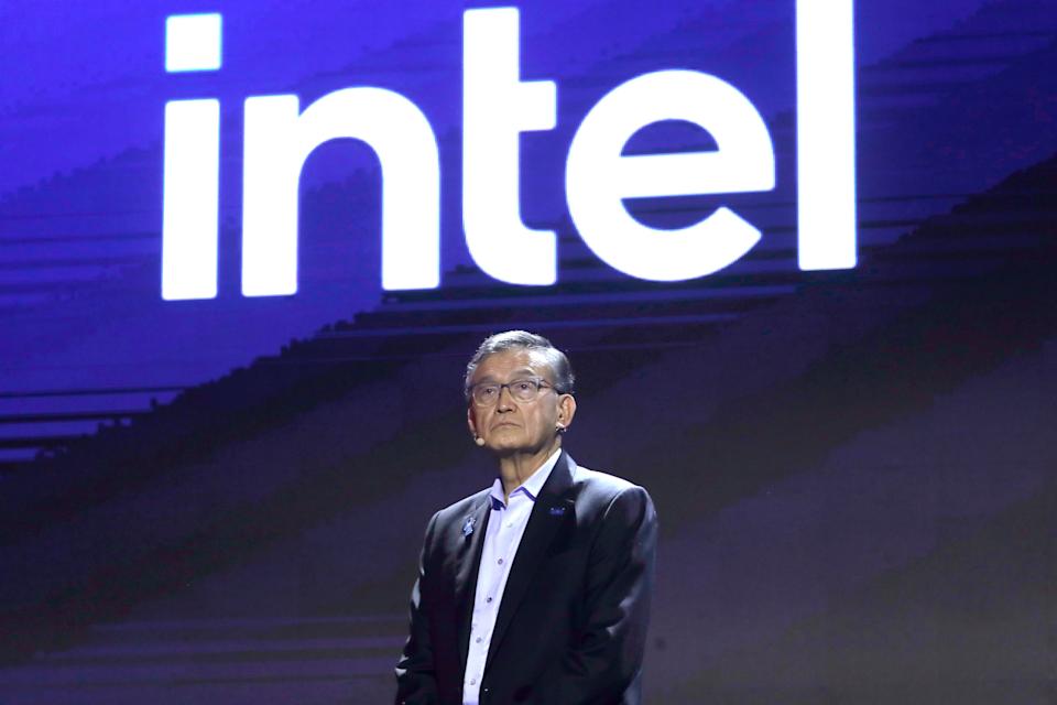 Intel CEO Lip-Bu Tan delivers a speech during the Computex 2026 exhibition in Taipei, Taiwan, Tuesday, June 2, 2026. (AP Photo/Chiang Ying-ying)