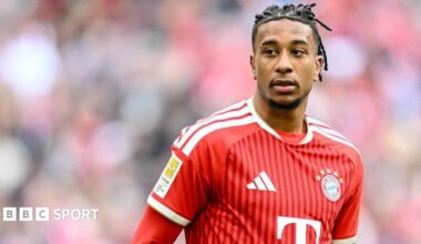 Michael Olise in action for Bayern Munich during the 2025-26 season