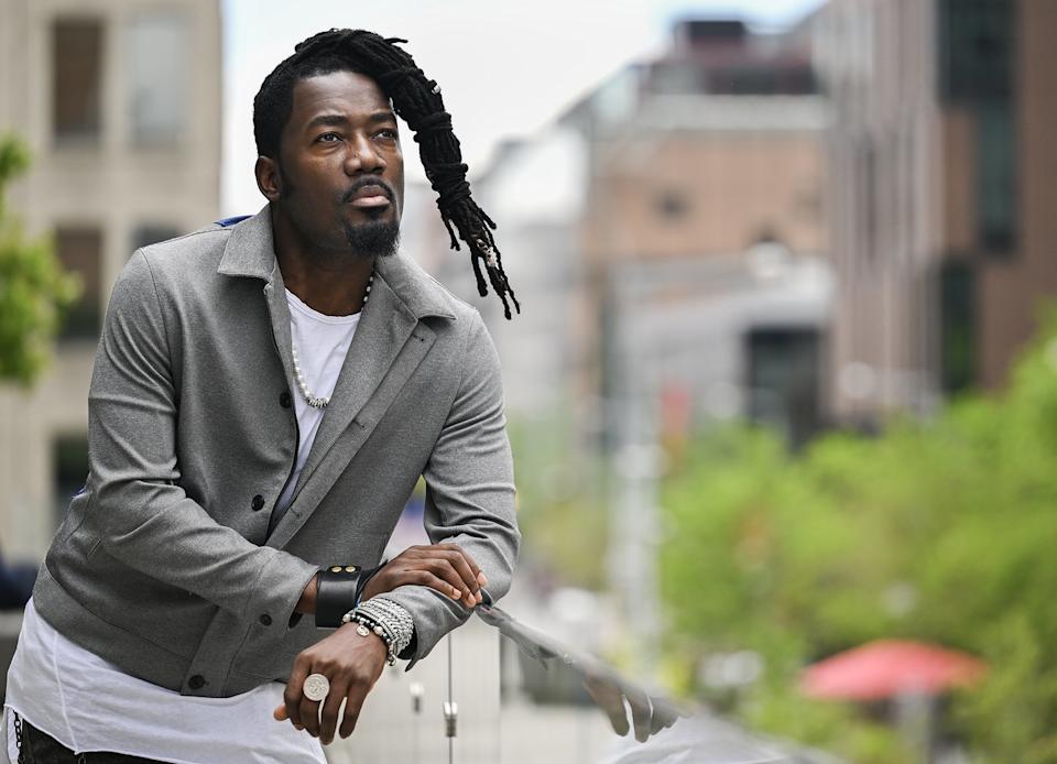 Musician Lionel Kizaba poses in Montreal, on Sunday, May 31, 2026. THE CANADIAN PRESS/Graham Hughes