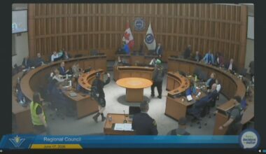 ‘Council should be disbanded’: Protesters storm regional council chambers during meeting - CTV News