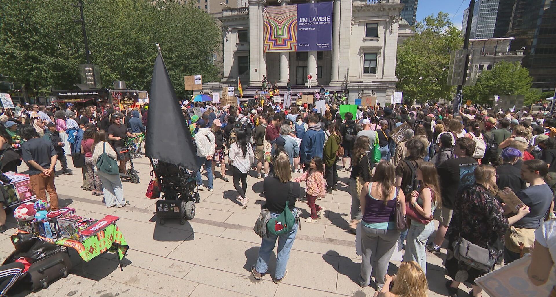Hundreds protested against proposed AI data centres in Vancouver