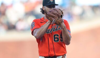 MLB issues warning to Giants pitchers who wrote Bible verses on Pride Night caps