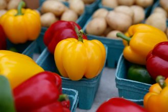 Produce at farmers market.