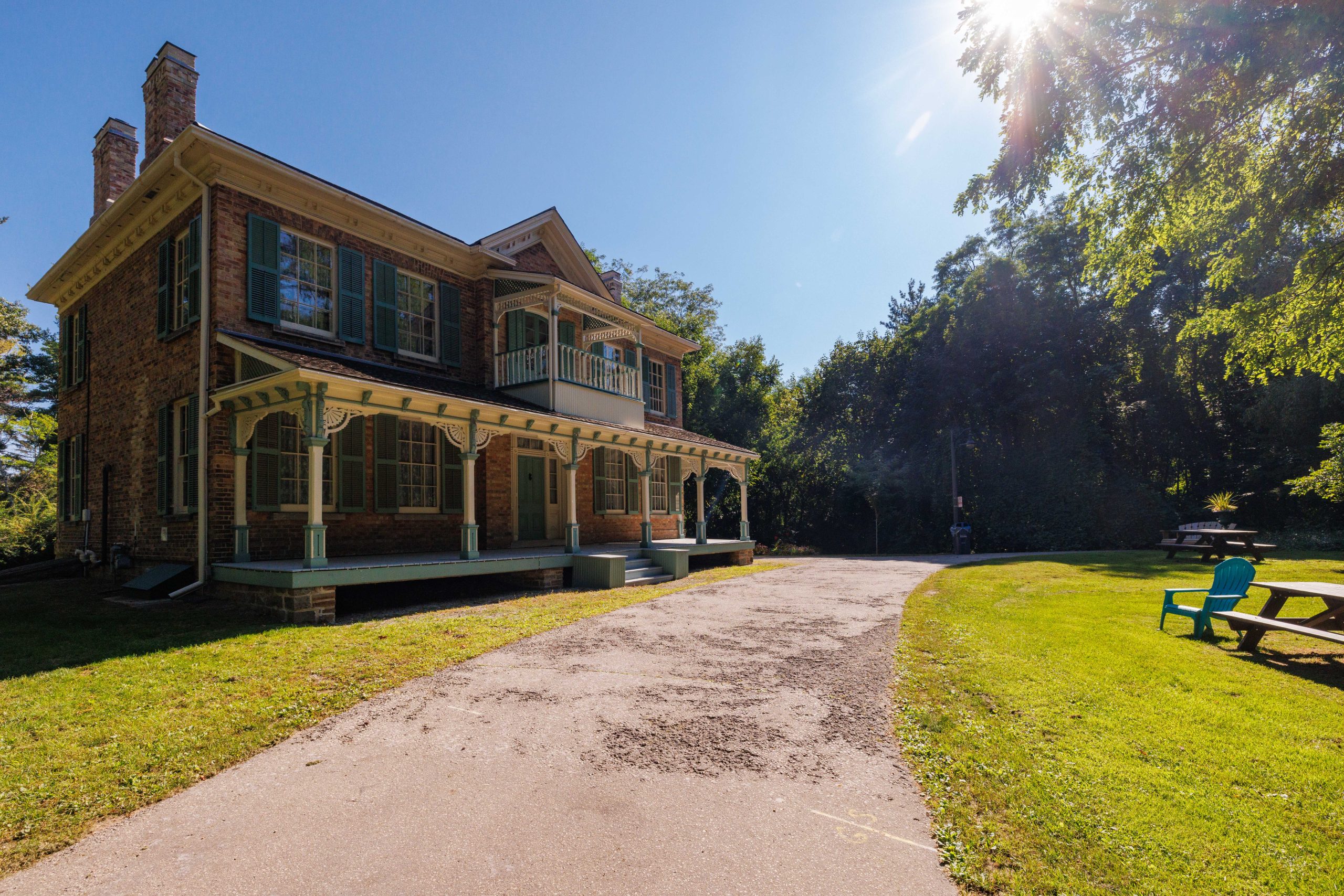Wide-view shot of Benares historic house in Mississauga.