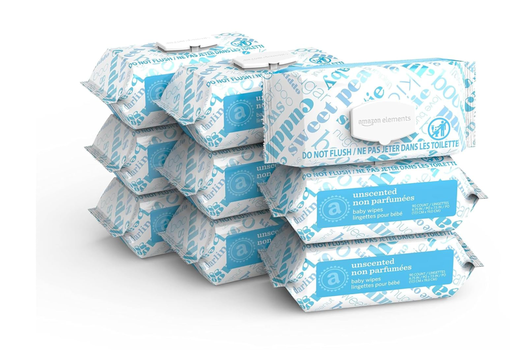 Amazon Elements Hypoallergenic Baby Wipes (810-Count)