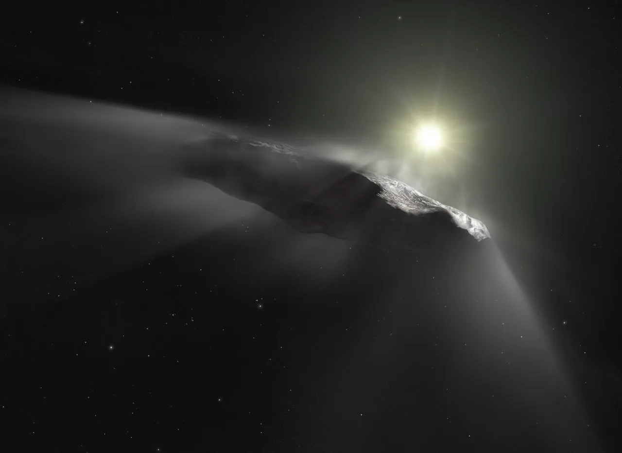 Artist's impression of an interstellar object (ISO) approaching the Sun. Credit: ESA/Hubble/NASA/ESO/M. Kornmesser