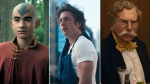Left to right: "Avatar: The Last Airbender" Season 2 (Netflix), "The Bear" Season 5 (FX/Hulu) and "Life, Larry, and the Pursuit of Unhappiness" Season 1 (John Johnson/HBO)
