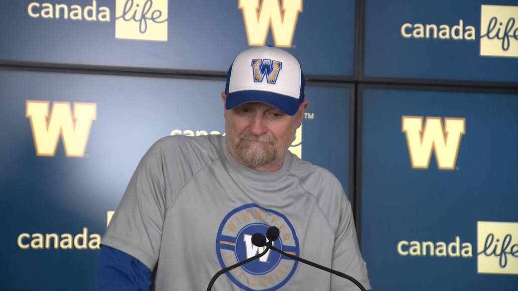 Click to play video: 'RAW: Blue Bombers Mike O’Shea Interview – May 29'