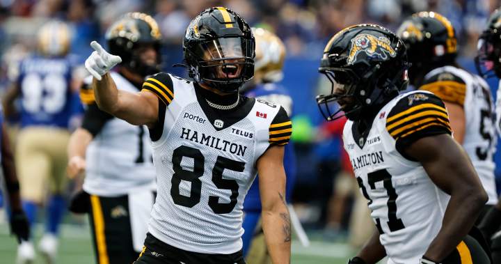 Tiger-Cats spoil home opener for Winnipeg Blue Bombers with 37-27 win - Winnipeg