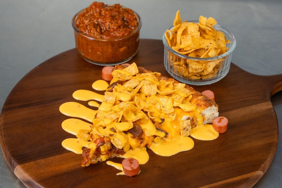 Chili Cheese Dog Pizza