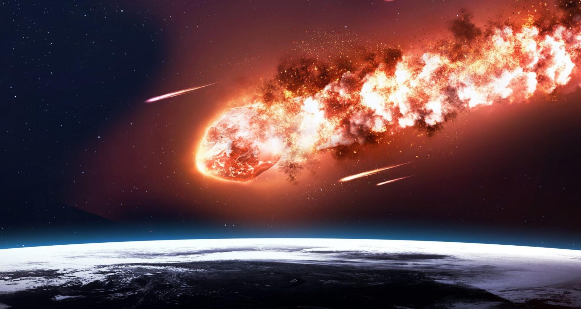 Comet on Fire Meteor Earth