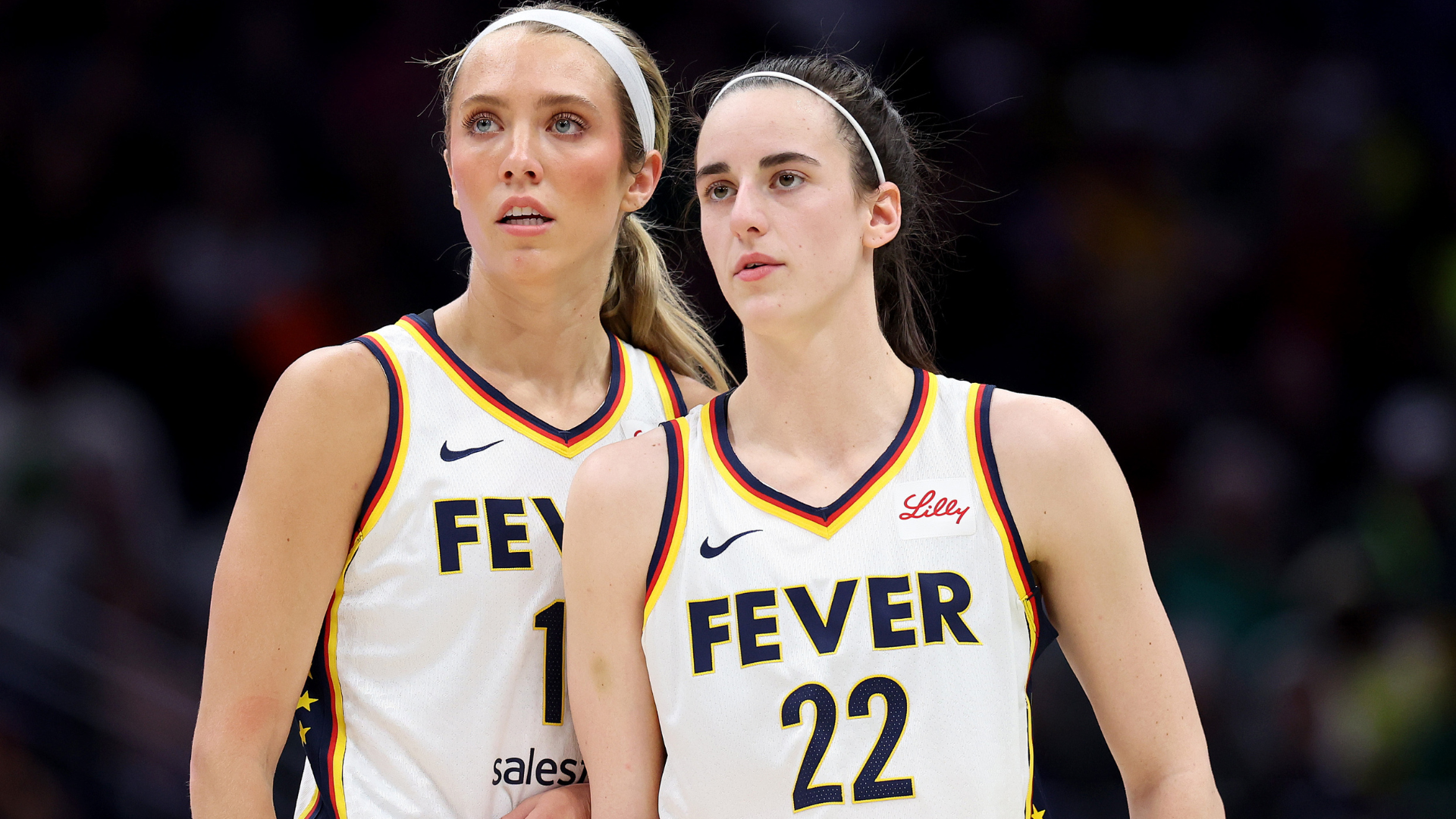 Lexie Hull and Caitlin Clark of the Indiana Fever