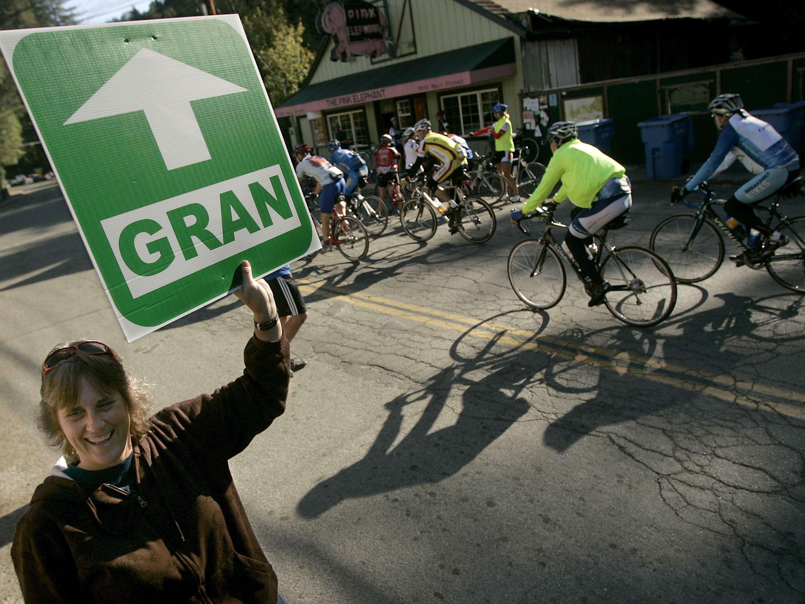Deanna Baxman guides riders in the proper direction in Monte...