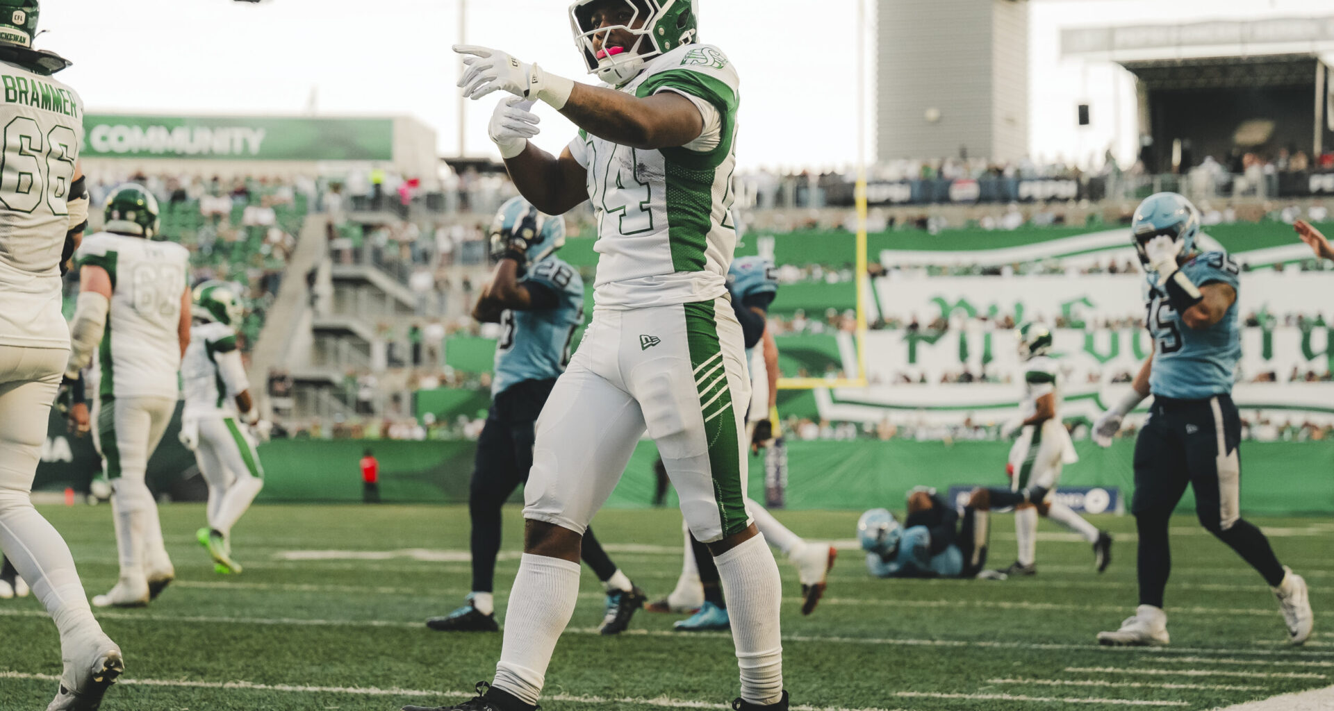 Conley, Wiebe made six-point landings in the end zone