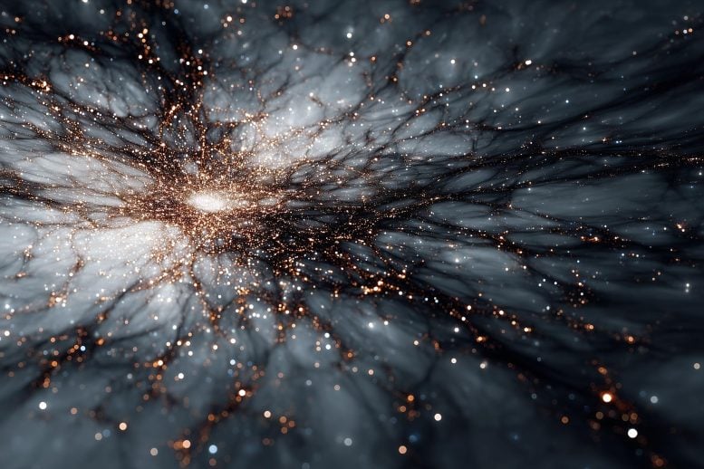 Dark Matter Particles Astrophysics Concept