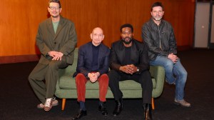 Destin Daniel Cretton, Sir Ben Kingsley, Yahya Abdul-Mateen II and Andrew Guest at The Hollywood Reporter Heat Vision Live - WONDER MAN at DGA Theater on January 23, 2026 in Los Angeles, California.