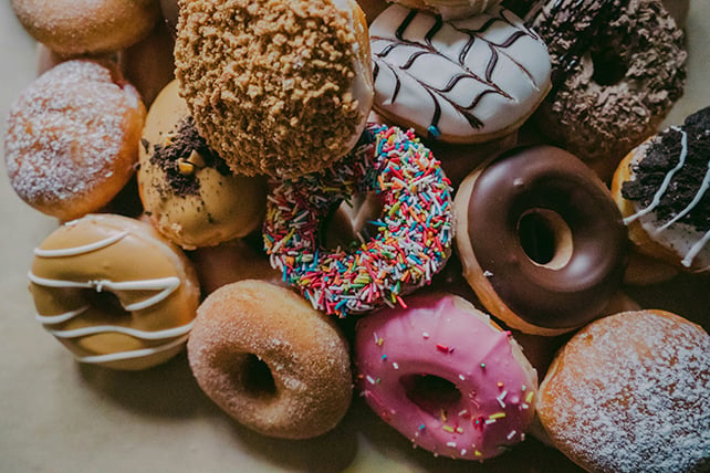 Pile of doughnuts