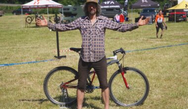 Dylan Tremblay tours his classic bike pop-up mini-museum