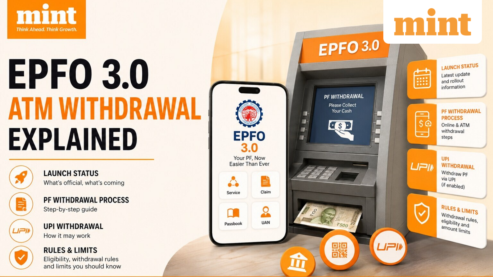 EPFO 3.0 ATM withdrawal explained: Launch status, PF withdrawal process, rules, and limits