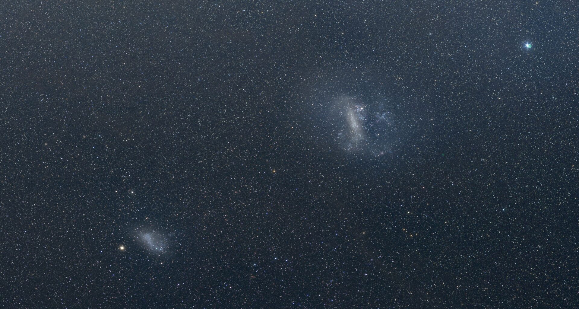 Trouble near the Milky Way: The Large Magellanic Cloud is ripping its smaller neighbor galaxy apart