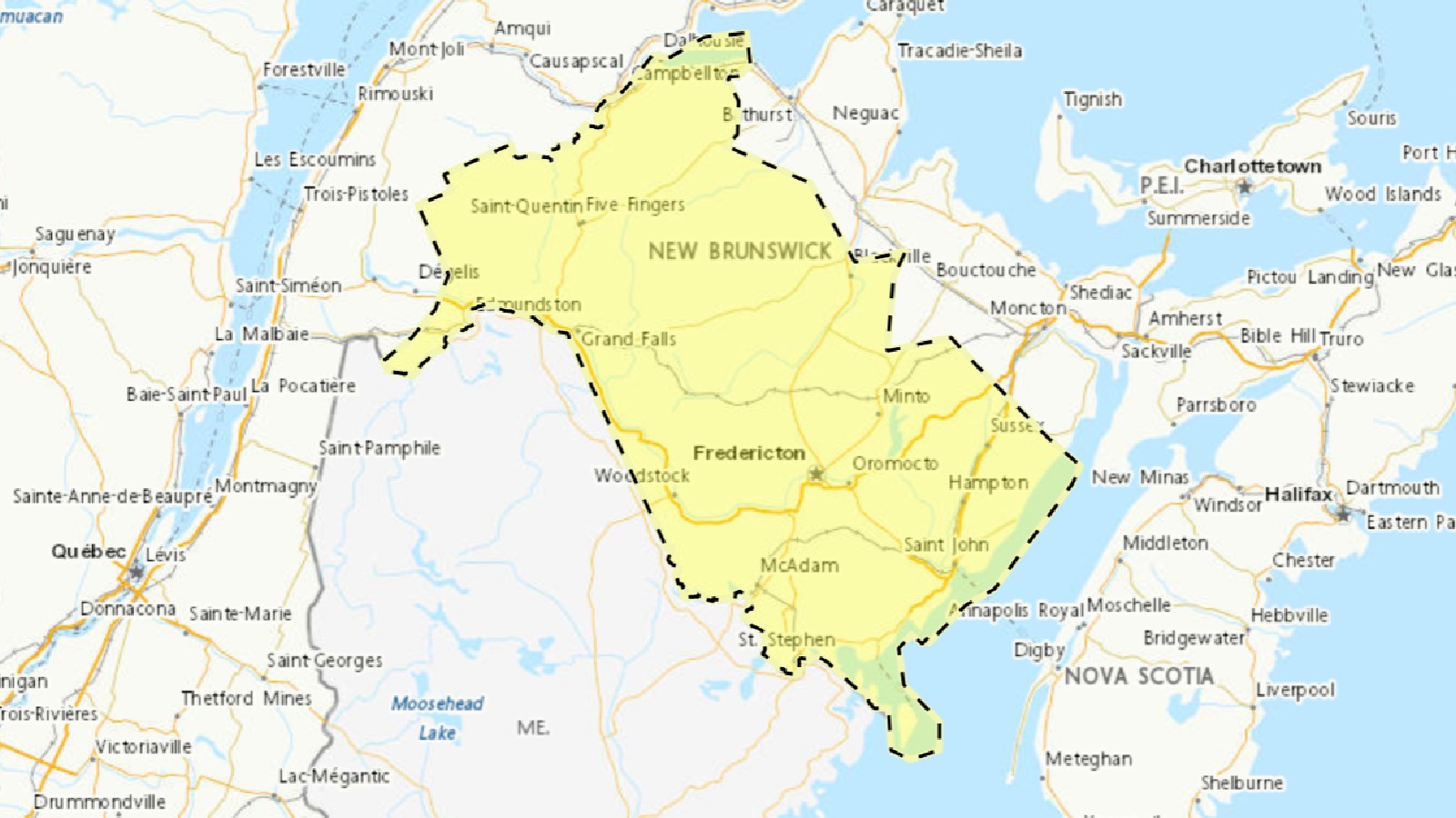 Thunderstorm watch issued for most of N.B.