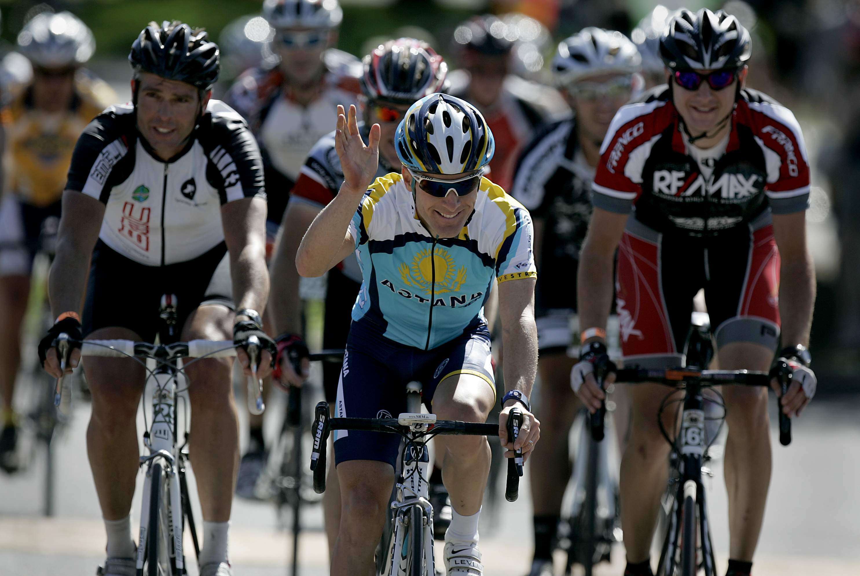 Levi Leipheimer finishes his King Ridge GranFondo, Saturday October 3,...