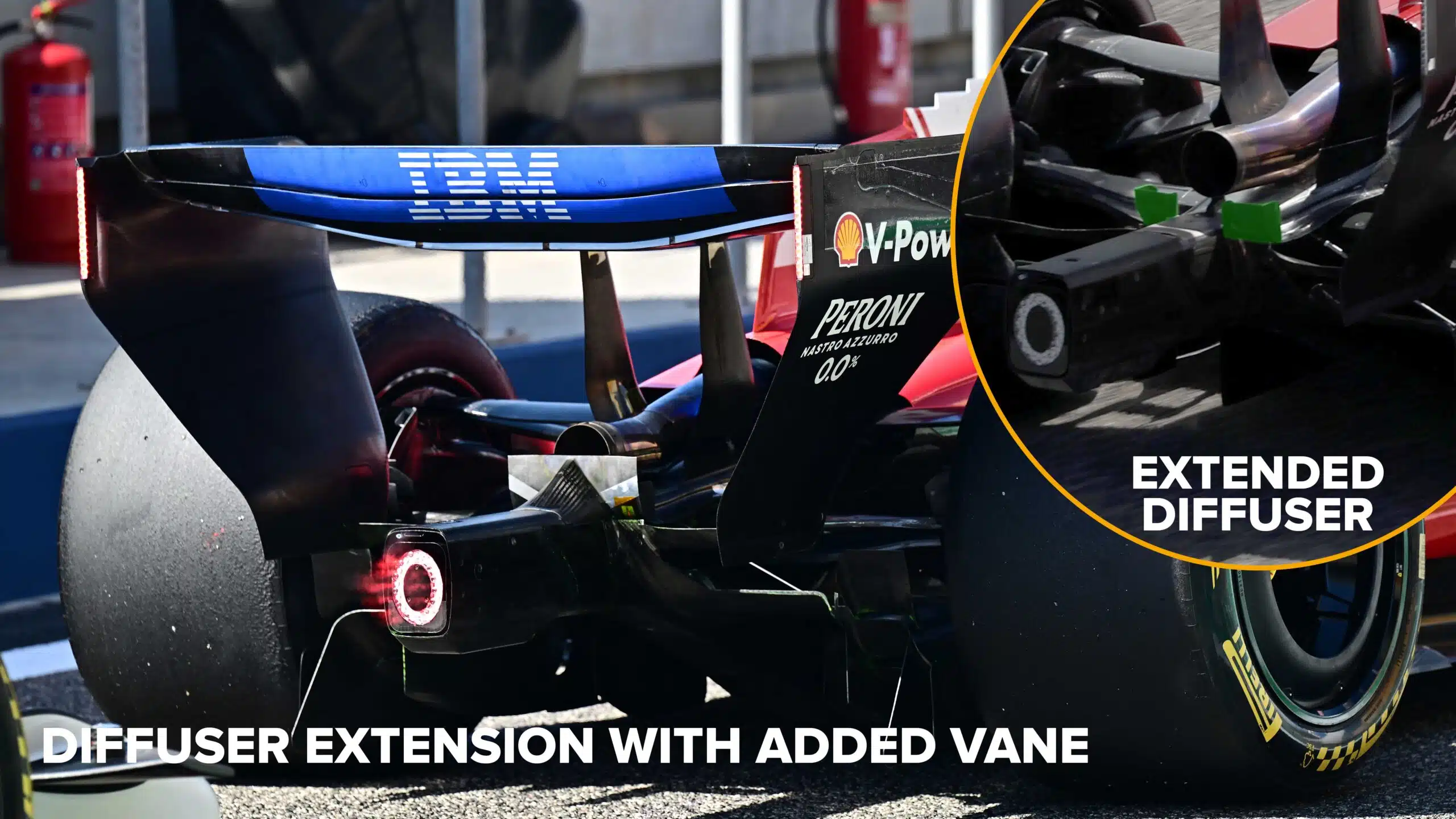 Ferrari extended F1 diffuser diagram