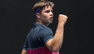 Arthur Fery in the second round of the Boys; Singles at the Australian Open 2020, Melbourne