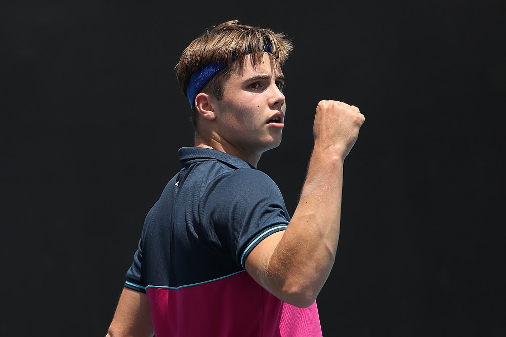 Arthur Fery in the second round of the Boys; Singles at the Australian Open 2020, Melbourne