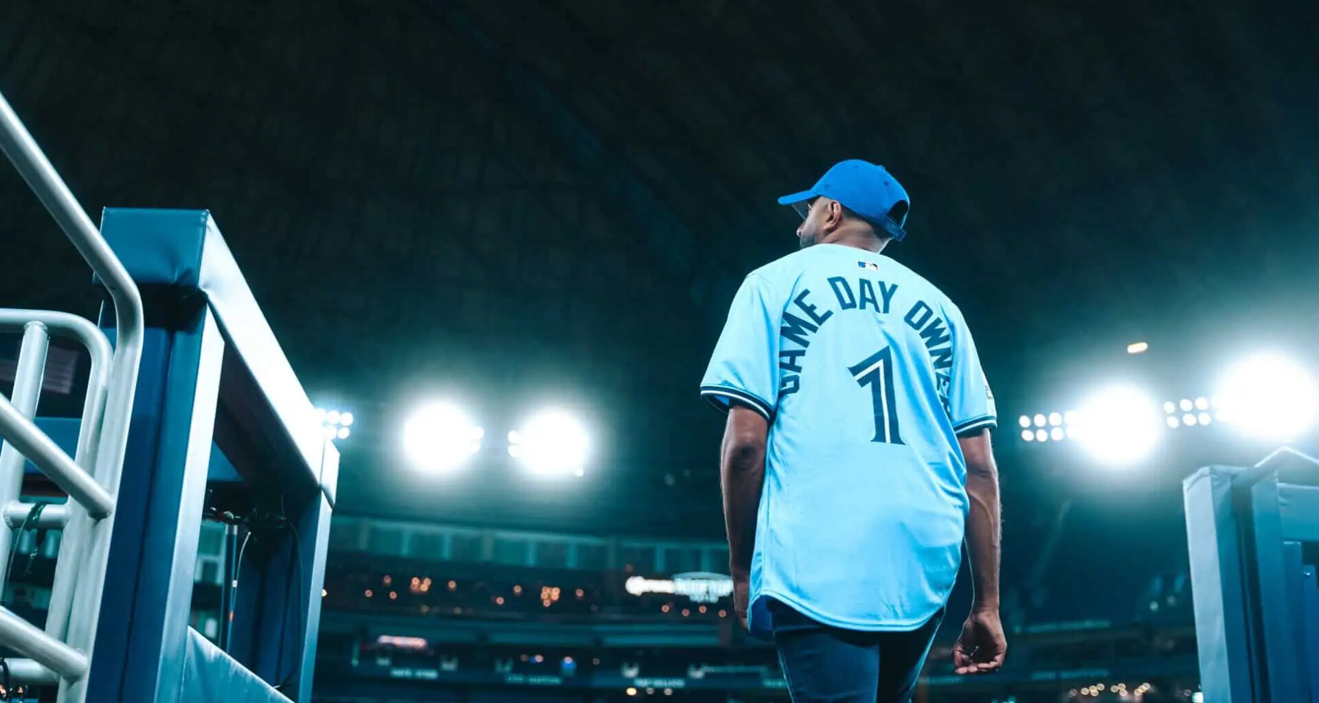 Gary Takhar of Brampton has won the Rogers Game Day Owner experience to be owner of the Toronto Blue Jays for the weekend. (Photo: Rogers)