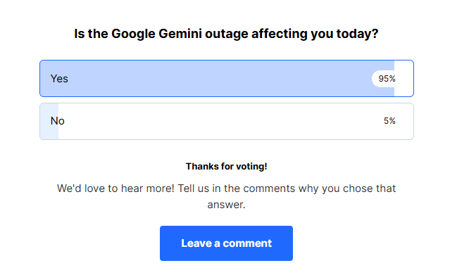 Gemini outage poll