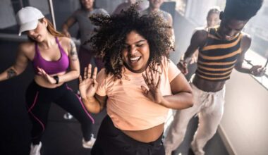 young people dance to exercise