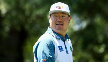 CHARLOTTE, NORTH CAROLINA - MAY 08: Sungjae Im of South Korea looks on while playing the third hole during the second round of the Truist Championship 2026 at Quail Hollow Country Club on May 08, 2026 in Charlotte, North Carolina. (Photo by Jared C. Tilton/Getty Images)