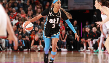 PORTLAND, OR - MAY 29: Jordin Canada #3 of the Atlanta Dream dribbles the ball during the game against the Portland Fire on May 29, 2026 at Moda Center in Portland, Oregon.