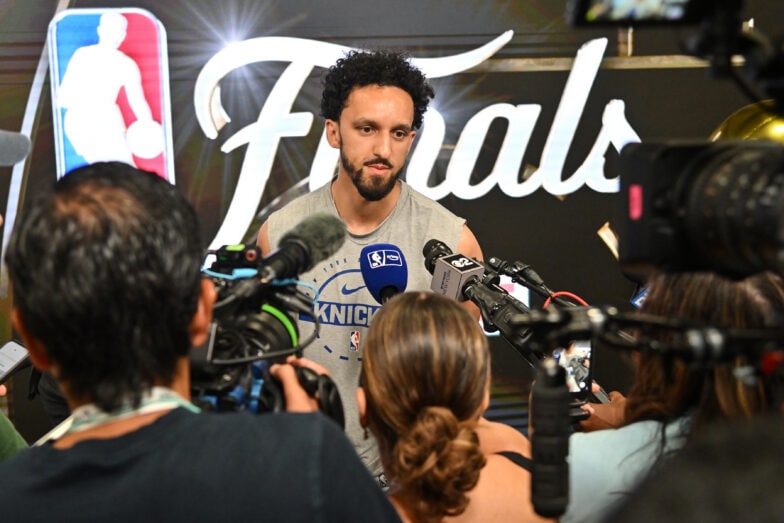 New York Knicks guard Landry Shamet answered questions about