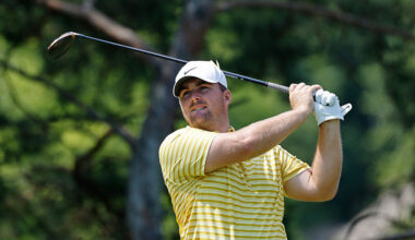 DUBLIN, OH - JUNE 07: Chris Gotterup of United States of America hits a tee shot at the second hole during the final round of the Memorial Tournament presented by Workday 2026 on June 07, 2026 at Muirfield Village Golf Club in Dublin, Ohio. (Photo by Joe Robbins/Icon Sportswire via Getty Images)