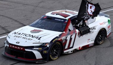 NASCAR Michigan takeaways: Denny Hamlin rallies for another win, pays tribute to Kyle Busch