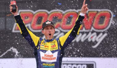NASCAR Pocono takeaways: Denny Hamlin joins elite list in third straight win