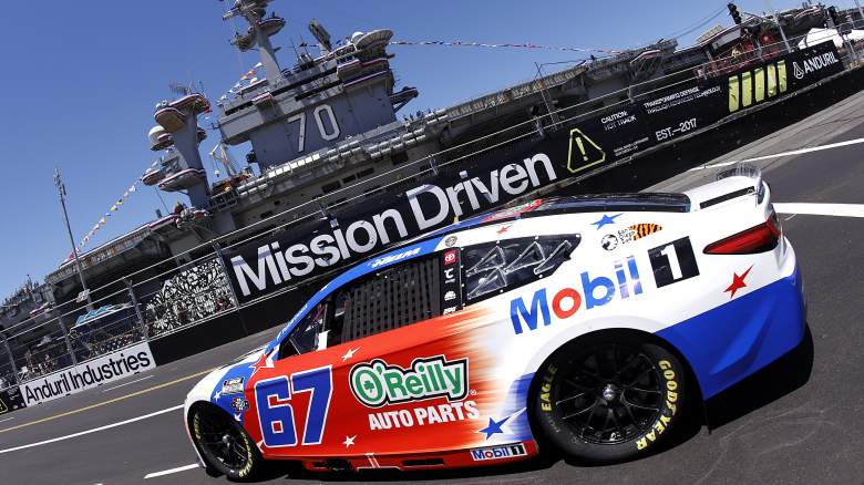 Corey Heim drives the No. 67 Toyota during NASCAR Cup Series practice at Naval Base Coronado before the 2026 Anduril 250.