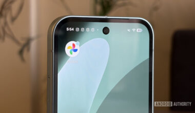 Google Photos app icon on the Pixel 10a