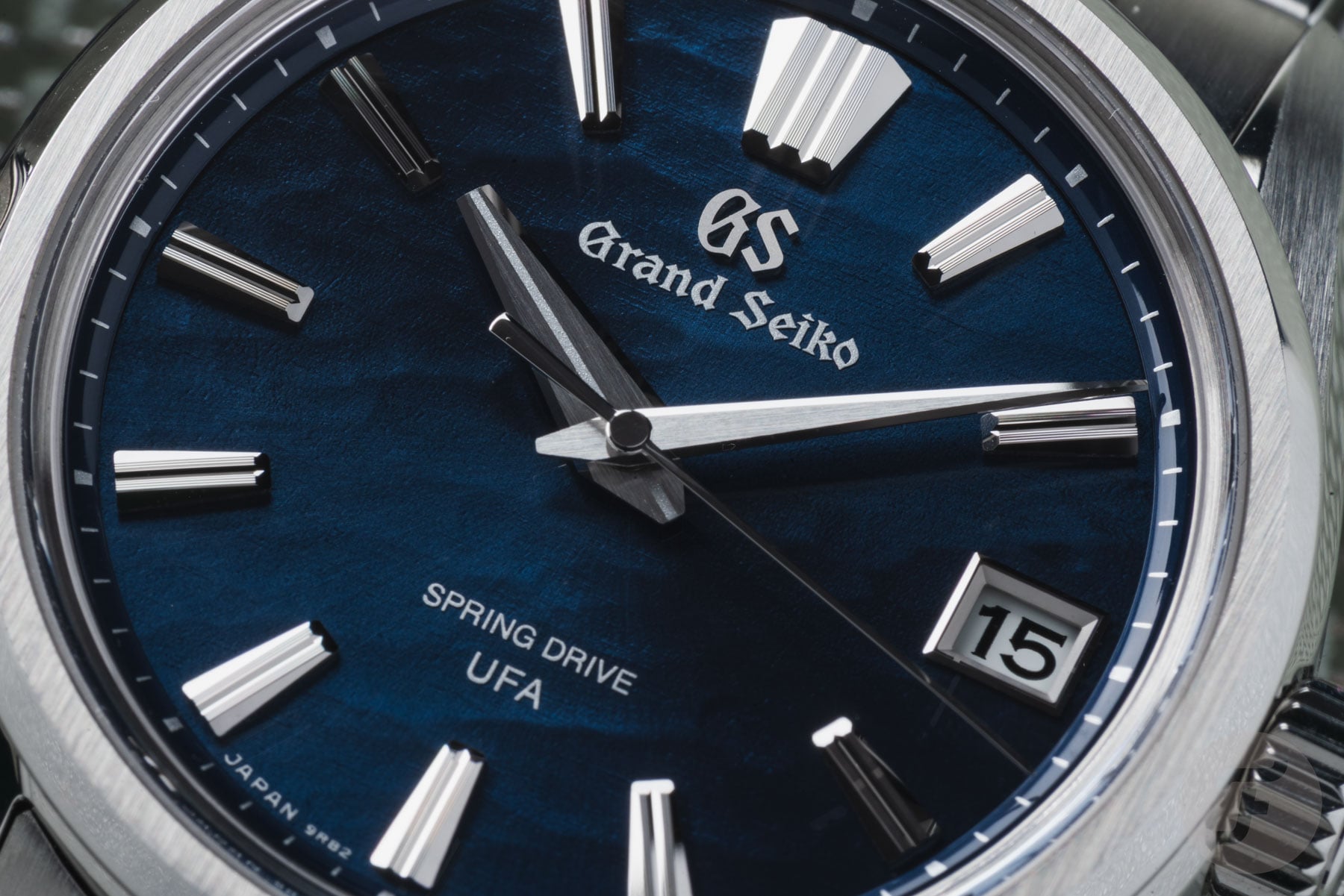 Grand Seiko Evolution 9 Spring Drive U.F.A. SLGB011 dial up close