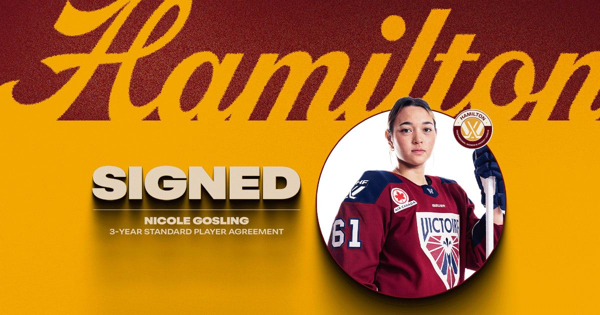 PWHL HAMILTON SIGNS NICOLE GOSLING TO THREE-YEAR CONTRACT | PWHL