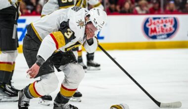 Vegas Golden Knights D Brayden McNabb taken to hospital after getting struck in face by puck