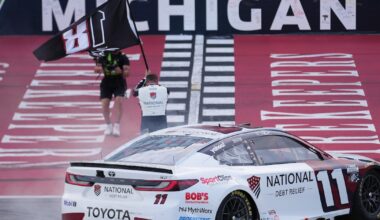 Denny Hamlin dedicates NASCAR win at Michigan to Kyle Busch