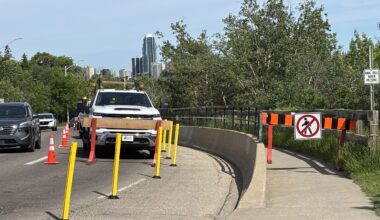 East sidewalk on High Level Bridge closed