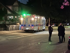 Police respond to an earlier disturbance on Briarwood Ave. in Mississauga, Ont., on Thursday, June 18, 2026, that left two people hospitalized.