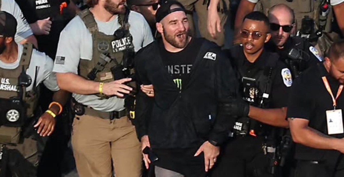 Sean Strickland escorted out by security after sneaking into UFC Fan Fest, faces possible disorderly conduct charge