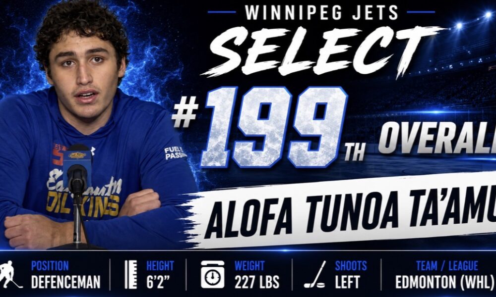 Winnipeg Jets 2026 7th Round Draft Pick (199th overall): Alofa Tunoa Ta’amu – Illegal Curve Hockey
