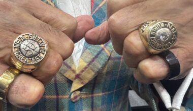 A close-up of Walt Frazier's rings.